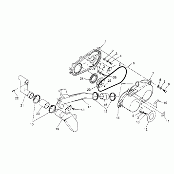 CLUTCH COVER ASSEMBLY Trail Blazer W957221 (4930363036B010)