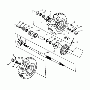REAR WHEEL DRIVE ASSEMBLY Trail Blazer W957221 (4930363036C002)