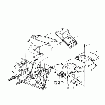 FRONT CAB ASSEMBLY Sportsman 4x4 W958040 (4930403040A005)