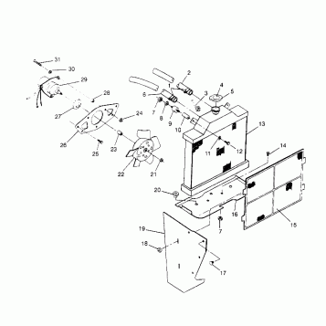 COOLING SYSTEM Sportsman 4x4 W958040 (4930403040A011)