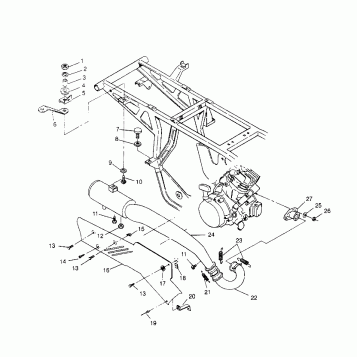 EXHAUST SYSTEM Sportsman 4x4 W958040 (4930403040A012)