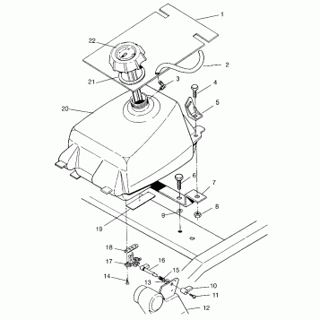 FUEL TANK ASSEMBLY Sportsman 4x4 W958040 (4930403040A013)