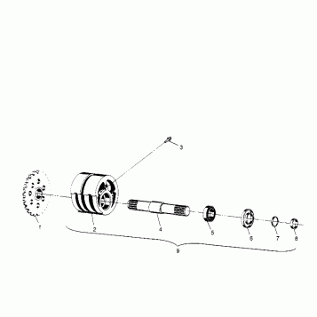 FRONT TIGHTENER ASSEMBLY Sportsman 4x4 W958040 (4930403040B004)