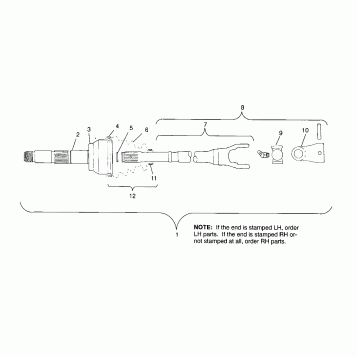 CV JOINT - NEAPCO PARTS Sportsman 4x4 W958040 (4930403040B005)