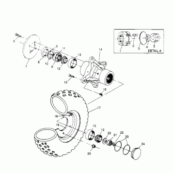 FRONT WHEEL ASSEMBLY Sportsman 4x4 W958040 (4930403040B007)