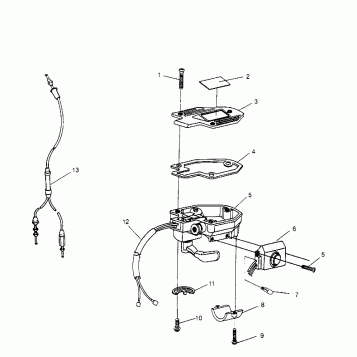 CONTROLS - THROTTLE ASM./CABLE Sportsman 4x4 W958040 (4930403040B009)