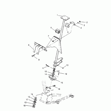 STEERING POST ASSEMBLY Sportsman 4x4 W958040 (4930403040B012)