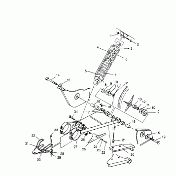 SWING ARM/SHOCK MOUNTING Sportsman 4x4 W958040 (4930403040C003)