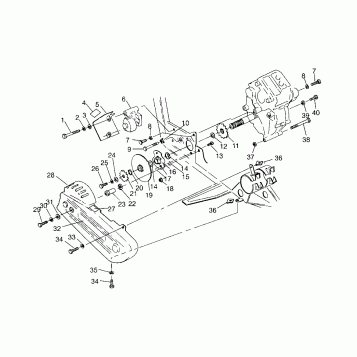 GEARCASE/BRAKE and CHAIN COVER MOUNTING Sportsman 4x4 W958040 (4930403040C004)