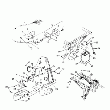 ELECTRICAL/TAILLIGHT ASSEMBLY Sportsman 4x4 W958040 (4930403040C008)
