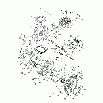 CRANKCASE and CYLINDER Sportsman 4x4 W958040 (4930403040C013)