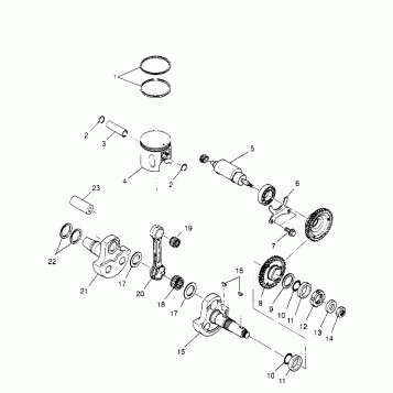 PISTON and CRANKSHAFT Sportsman 4x4 W958040 (4930403040D001)