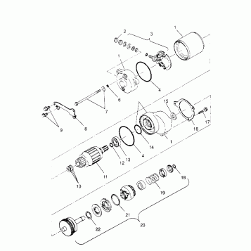 STARTING MOTOR Sportsman 4x4 W958040 (4930403040D006)