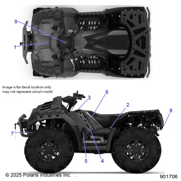 BODY, DECALS GRAPHIC - A26SXM95AR (901706)