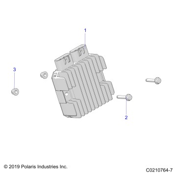 ELECTRICAL, VOLTAGE REGULATOR AND MOUNTING - A23SVA85A3 (C0210764-7)