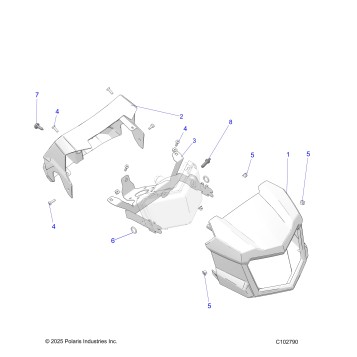BODY, HEADLIGHT POD - A26SDA57A7 (C102790)