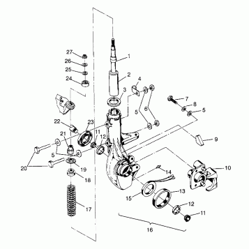 FRONT STRUT Scrambler W967840 (4935823582B005)