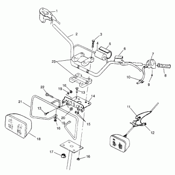 HANDLEBAR/HEADLIGHT Scrambler W967840 (4935823582B008)