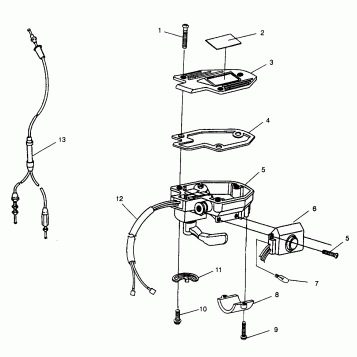 CONTROLS - THROTTLE ASM./CABLE Scrambler W967840 (4935823582B011)