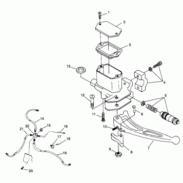 CONTROLS - MASTER CYLINDER/BRAKE LINE Scrambler W967840 (4935823582B012)