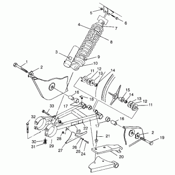 SWING ARM/SHOCK MOUNTING Scrambler W967840 (4935823582B014)