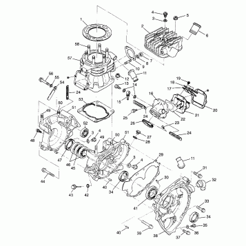 CRANKCASE and CYLINDER Scrambler W967840 (4935823582C013)