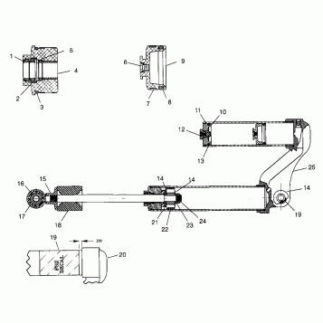 FOX SHOCK, GAS, RESEVOIR Scrambler W967840 (4935823582C11A)