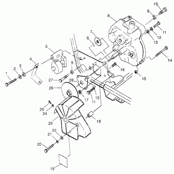 GEARCASE/BRAKE MOUNTING - W968540 (4935863586C003)