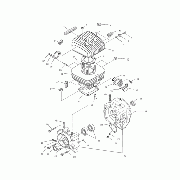 CRANKCASE and CYLINDER (BLAZER) - W967827 (4935863586C012)