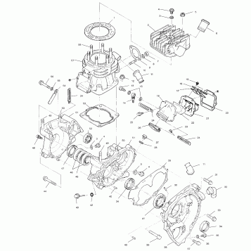 CRANKCASE and CYLINDER (SPORT) - W968540 (4935863586C013)