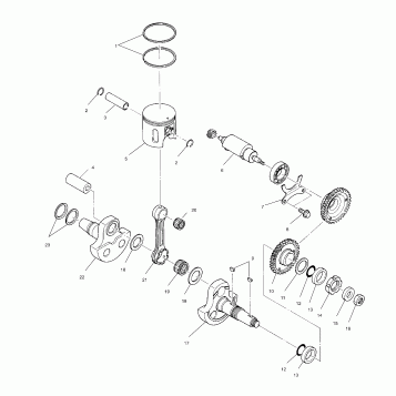 PISTON and CRANKSHAFT (SPORT) - W968540 (4935863586D001)