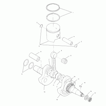 PISTON and CRANKSHAFT (BLAZER) - W967827 (4935863586D002)