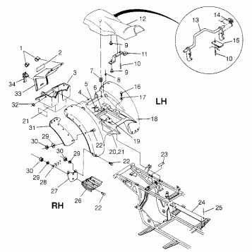 REAR CAB Trail Boss W968527 (4935883588A006)
