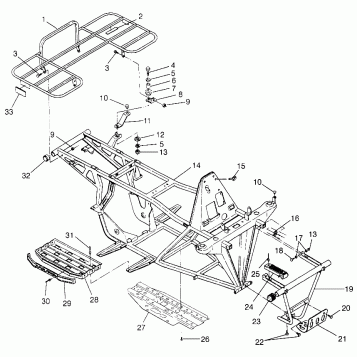 BUMPER and RACK MOUNTING Trail Boss W968527 (4935883588A007)