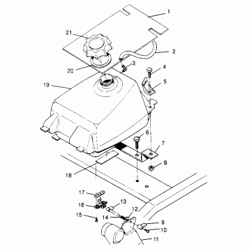 FUEL TANK Trail Boss W968527 (4935883588A011)