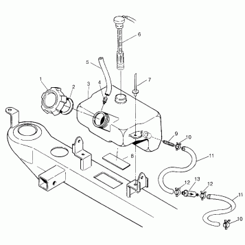 OIL TANK Trail Boss W968527 (4935883588A012)