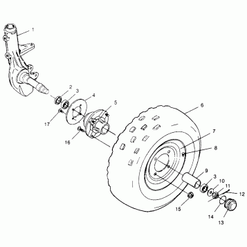 FRONT WHEEL Trail Boss W968527 (4935883588B002)