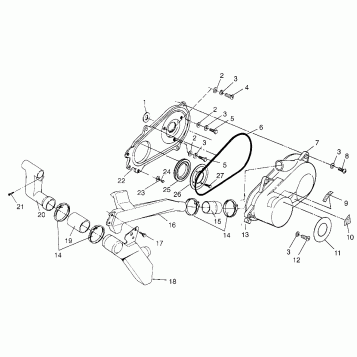 CLUTCH COVER Trail Boss W968527 (4935883588B012)