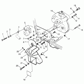 GEARCASE/BRAKE MOUNTING Trail Boss W968527 (4935883588B013)