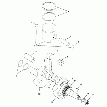 CRANKSHAFT and PISTON Trail Boss W968527 (4935883588C008)