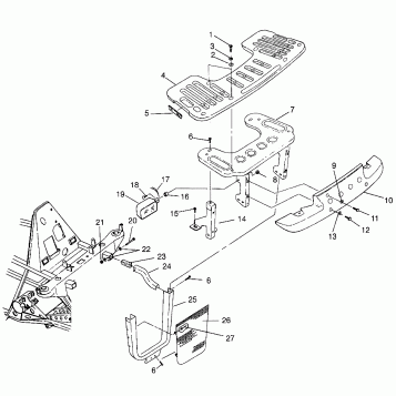 FRONT RACK and BUMPER MOUNTING XPLORER 300 W969130 (4935903590A009)
