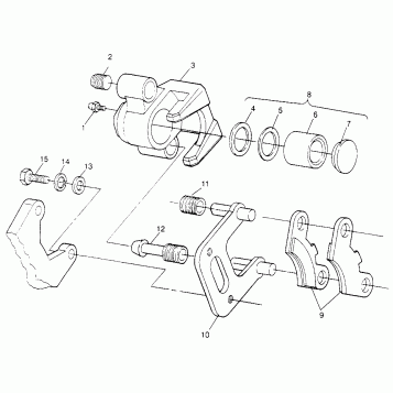FRONT BRAKE XPLORER 300 W969130 (4935903590B007)