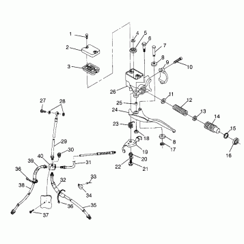 CONTROLS - MASTER CYLINDER/BRAKE LINE XPLORER 300 W969130 (4935903590B009)