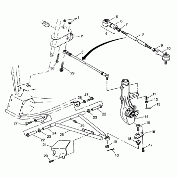 A-ARM/STRUT MOUNTING XPLORER 300 W969130 (4935903590B013)