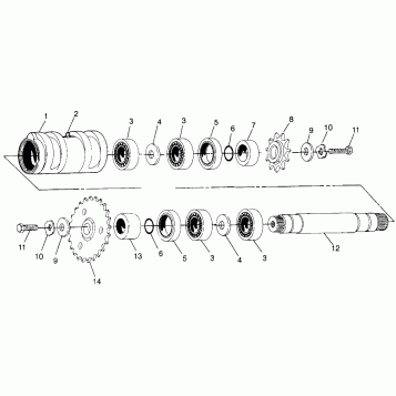 CENTER TIGHTENER  XPLORER 300 W969130 (4935903590B014)