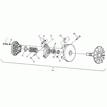 DRIVE CLUTCH XPLORER 300 W969130 (4935903590C002)