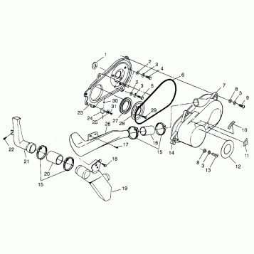 CLUTCH COVER XPLORER 300 W969130 (4935903590C004)