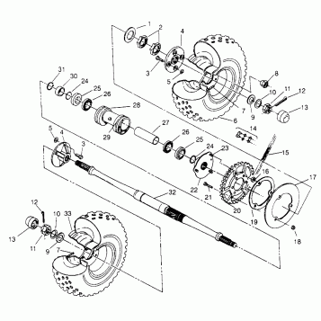 REAR WHEEL DRIVE ASSEMBLY XPLORER 300 W969130 (4935903590C007)