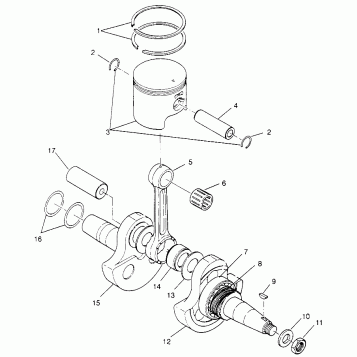 CRANKSHAFT and PISTON XPLORER 300 W969130 (4935903590C012)