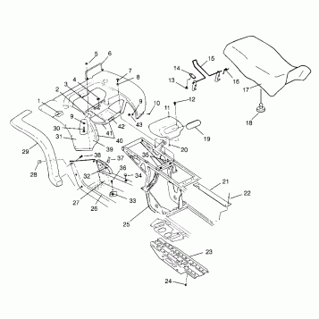 REAR CAB and SEAT XPRESS 300 W969530 and XPRESS 400 W969540 (4935923592A007)